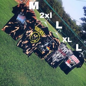 Band tees - Nirvana, Pink Floyd, Aerosmith bundle